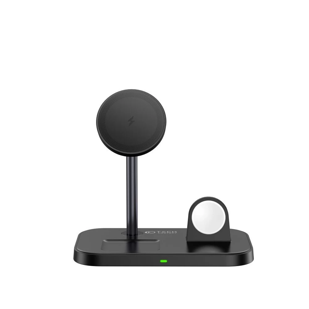 Bezvadu lādētājs  TECH-PROTECT QI15W A22 3IN1 MAGNETIC MAGSAFE WIRELESS CHARGER melns