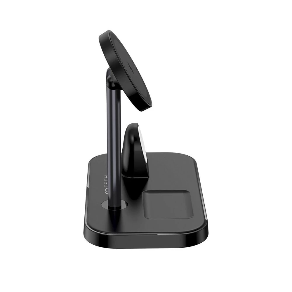 Bezvadu lādētājs  TECH-PROTECT QI15W A22 3IN1 MAGNETIC MAGSAFE WIRELESS CHARGER melns