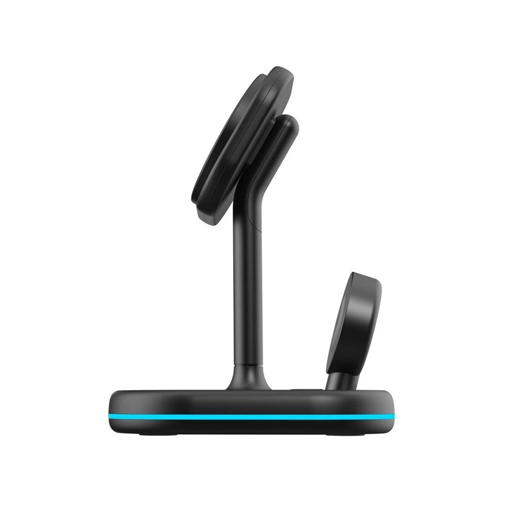 Bezvadu lādētājs  TECH-PROTECT QI15W-A27 3IN1 MAGNETIC MAGSAFE WIRELESS CHARGER melns