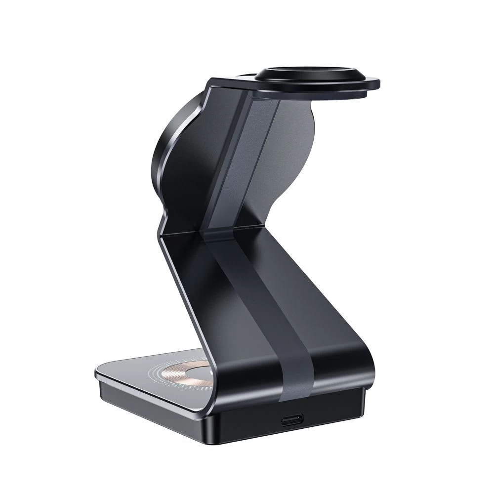 Bezvadu lādētājs  TECH-PROTECT QI15W-A29 3IN1 MAGNETIC MAGSAFE WIRELESS CHARGER melns