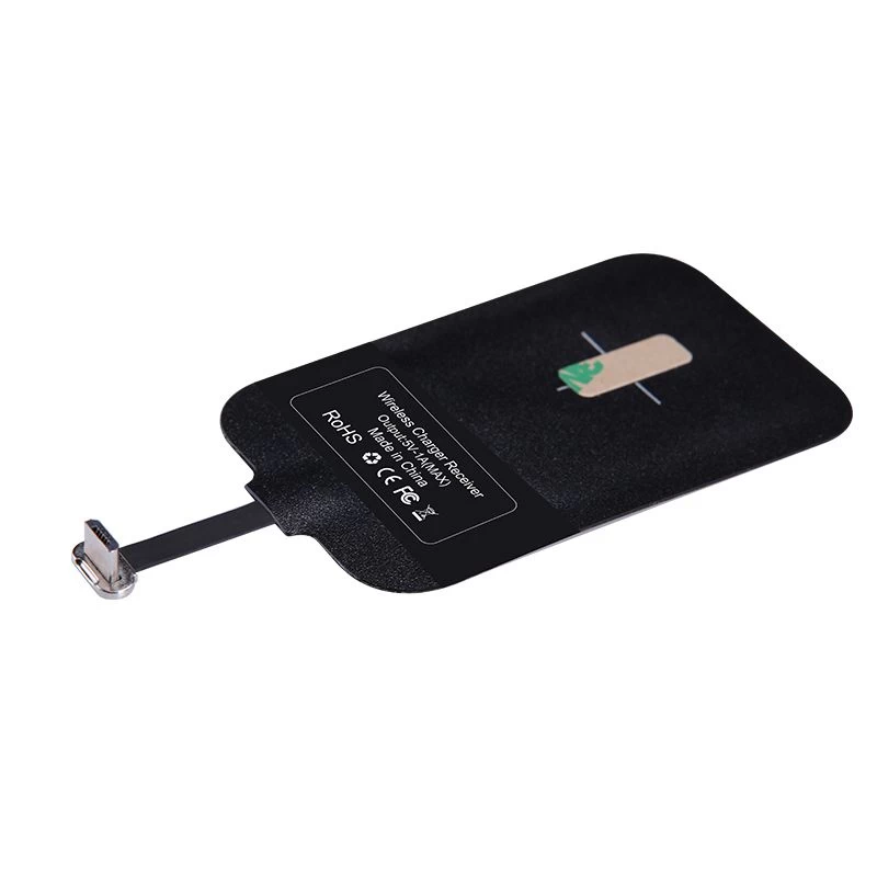 Bezvadu lādētājs  Magic Tags TYPE-B Wireless Charging Receiver Micro USB narrow-side down melns