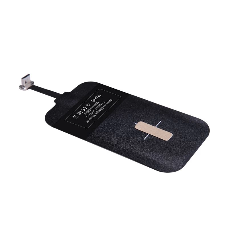 Bezvadu lādētājs  Magic Tags TYPE-B Wireless Charging Receiver Micro USB narrow-side down melns