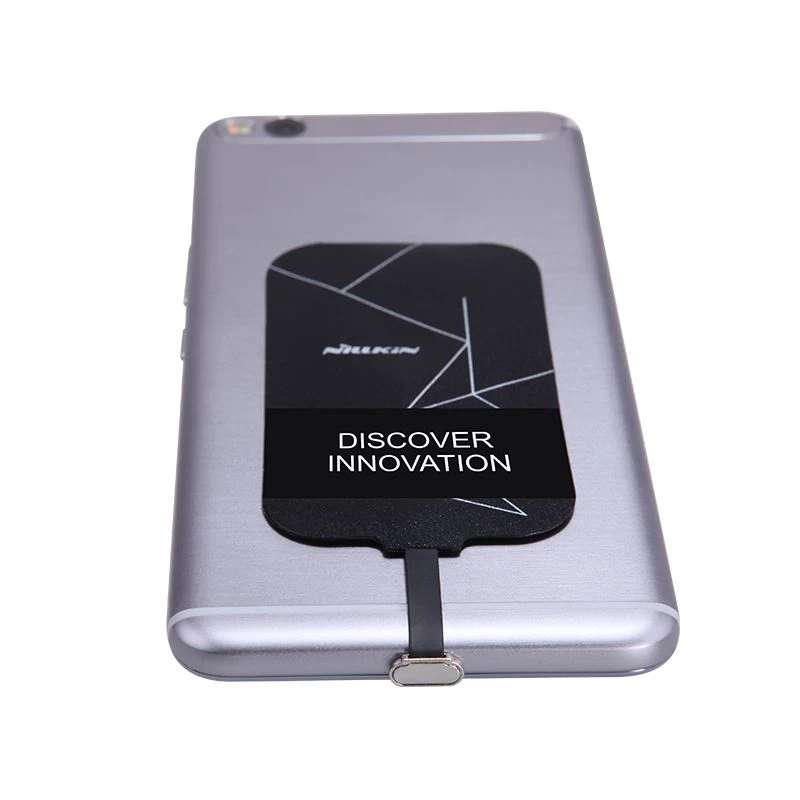 Bezvadu lādētājs  Magic Tags TYPE-B Wireless Charging Receiver Micro USB narrow-side down melns