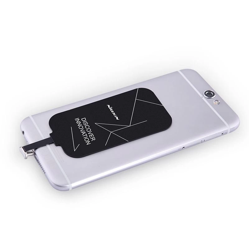 Bezvadu lādētājs  Magic Tags TYPE-B Wireless Charging Receiver Micro USB narrow-side down melns