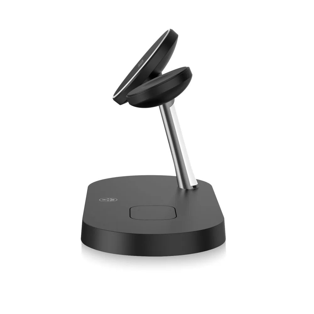 Bezvadu lādētājs  TECH-PROTECT A12 3IN1 MAGNETIC MAGSAFE WIRELESS CHARGER melns