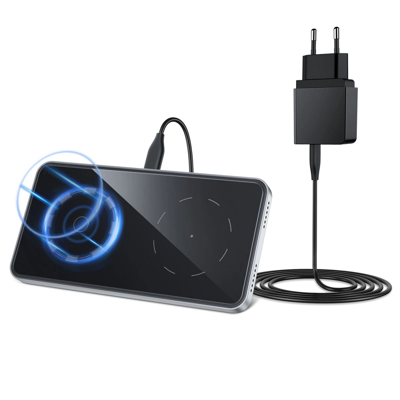 Bezvadu lādētājs  ESR HaloLock 2-in-1 Magnetic Wireless Charger melns