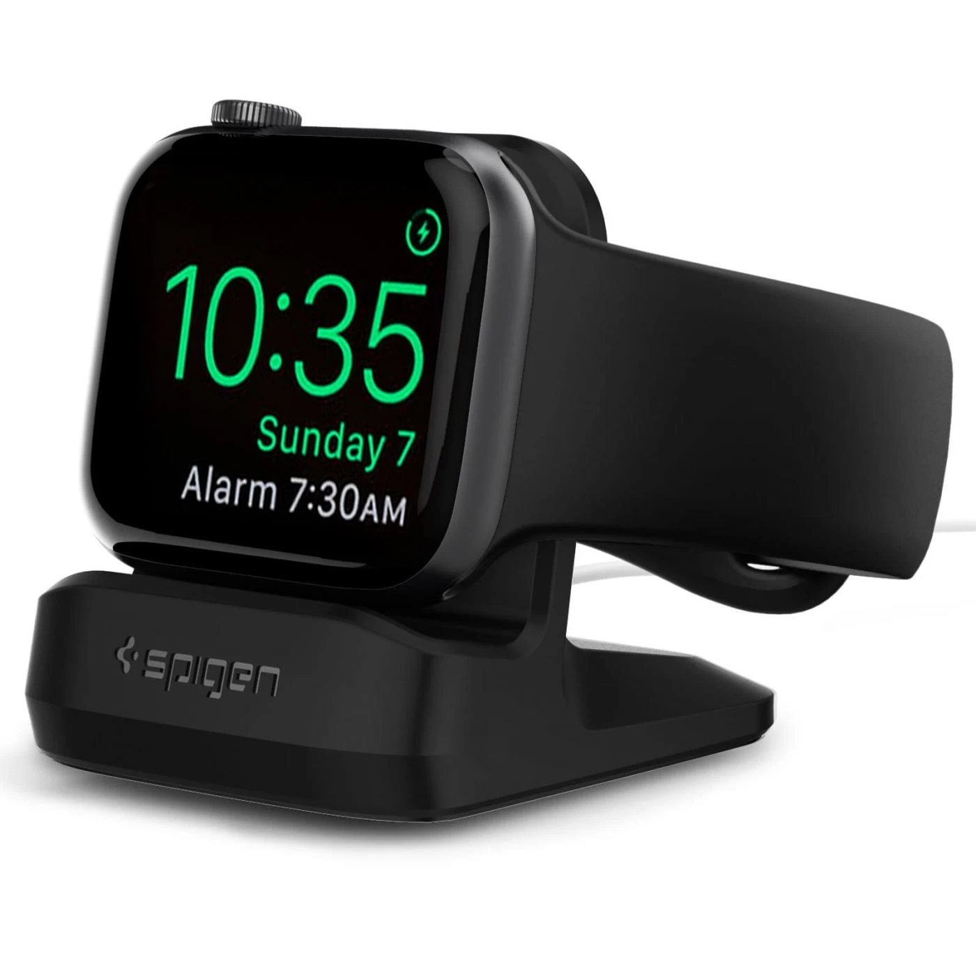 Bezvadu lādētājs  SPIGEN Night Stand Apple Watch 38/40/41/42/44/45 melns