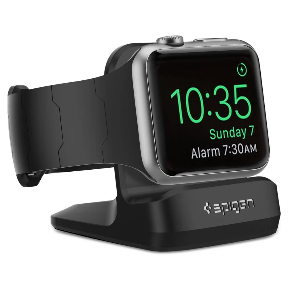 Bezvadu lādētājs  SPIGEN Night Stand Apple Watch 38/40/41/42/44/45 melns