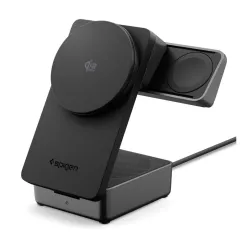  Bezvadu lādētājs Viedierīču Aksesuāri SPIGEN EF323MQ ESSENTIAL 3IN1 MAGNETIC MAGSAFE WIRELESS CHARGER 25W QI2.2