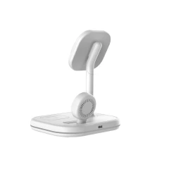 Bezvadu lādētājs  TECH-PROTECT QI15W-A27 3IN1 MAGNETIC MAGSAFE WIRELESS CHARGER balts