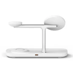 Bezvadu lādētājs  RINGKE 3IN1 QI2 MAGNETIC MAGSAFE WIRELESS CHARGER balts