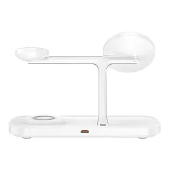 Bezvadu lādētājs  TECH-PROTECT QI15W-A45 3IN1 MAGNETIC MAGSAFE WIRELESS CHARGER balts