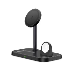Bezvadu lādētājs  TECH-PROTECT QI15W A22 3IN1 MAGNETIC MAGSAFE WIRELESS CHARGER melns