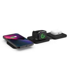 Bezvadu lādētājs  TECH-PROTECT QI15W-A24 3IN1 MAGNETIC MAGSAFE WIRELESS CHARGER melns