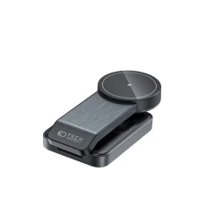 Bezvadu lādētājs  TECH-PROTECT QI15W-A28 3IN1 MAGNETIC MAGSAFE WIRELESS CHARGER melns