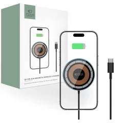 Bezvadu lādētājs  TECH-PROTECT QI15W-A30 MAGNETIC MAGSAFE WIRELESS CHARGER melns