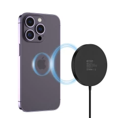 Bezvadu lādētājs  TECH-PROTECT QI15W-A30 MAGNETIC MAGSAFE WIRELESS CHARGER melns