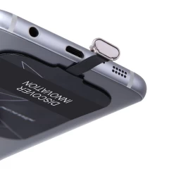 Bezvadu lādētājs  Magic Tags TYPE-B Wireless Charging Receiver Micro USB narrow-side down melns