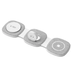 Bezvadu lādētājs  TECH-PROTECT QI15W-A32 3IN1 MAGNETIC MAGSAFE WIRELESS CHARGER pelēks