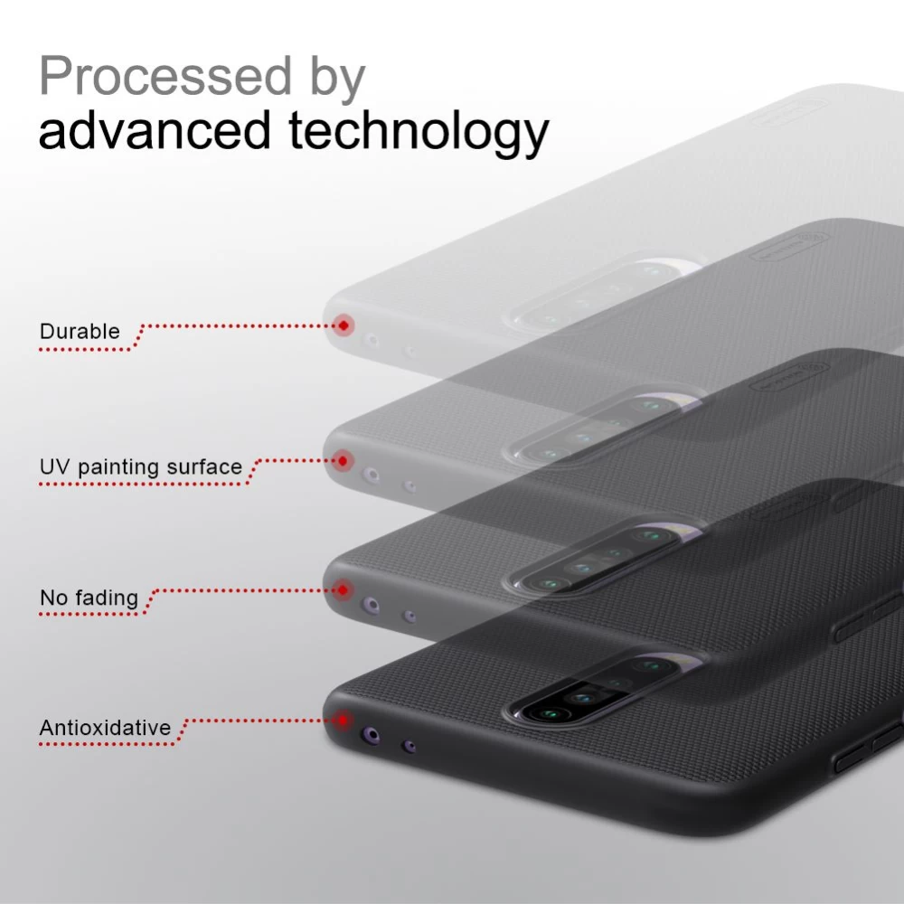 Xiaomi RedMi K30 vāciņš melns Nillkin Super Frosted Shield