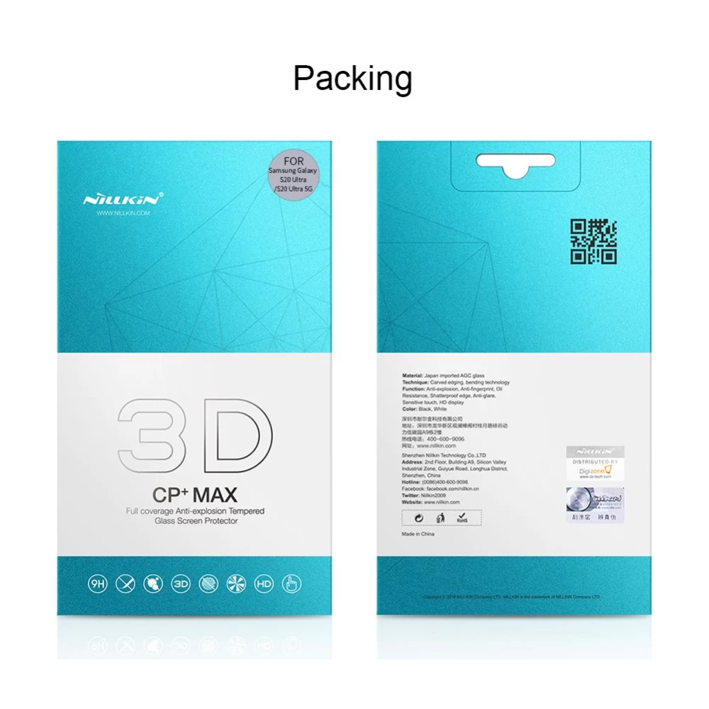 Samsung Galaxy S20 Ultra panssarilasi  Nillkin 3D CP+MAX Tempered Glass