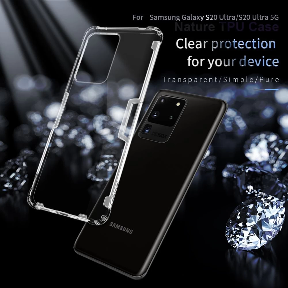 Samsung Galaxy S20 Ultra suojakuori läpinäkyvä Nillkin TPU