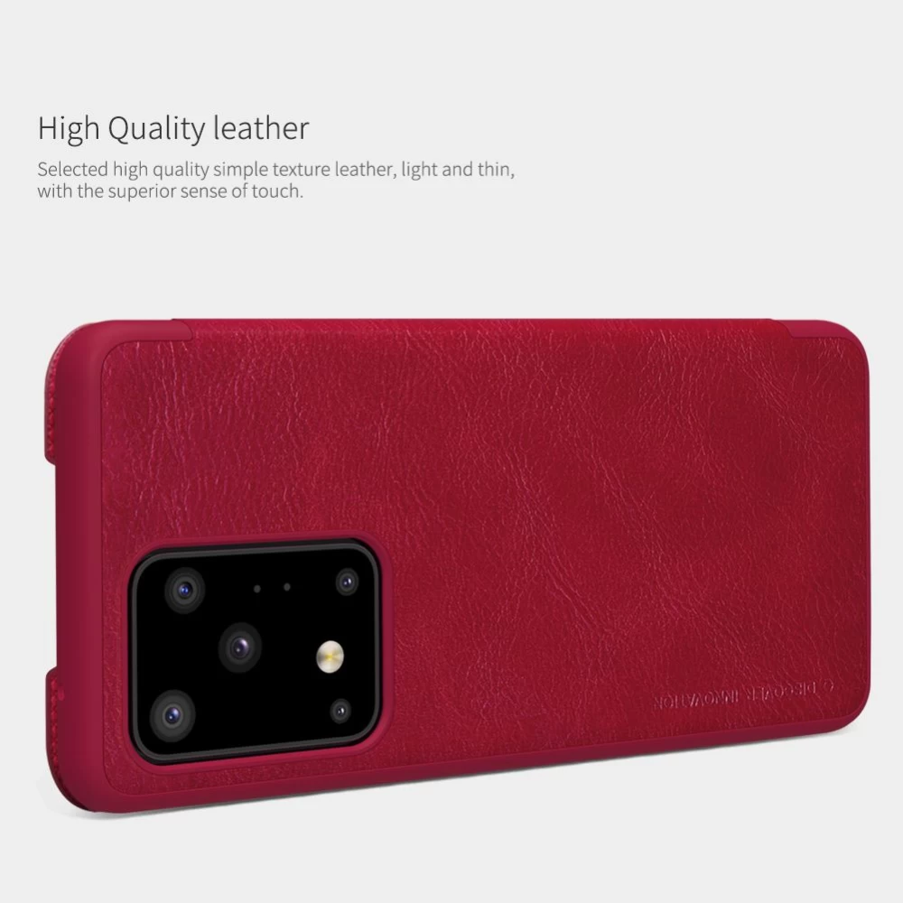 Samsung Galaxy S20 Ultra kaaned must Nillkin Qin Leather