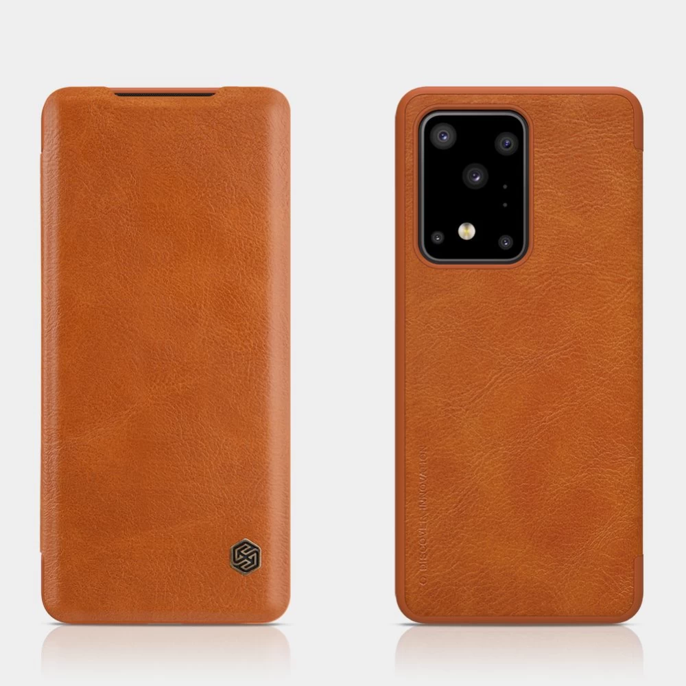 Samsung Galaxy S20 Ultra kaaned must Nillkin Qin Leather