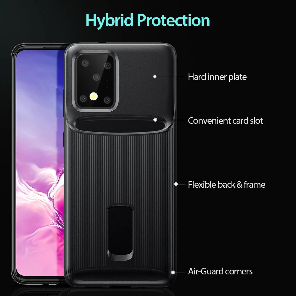 Samsung Galaxy S20 Ultra ümbris must ESR Wallet Armor