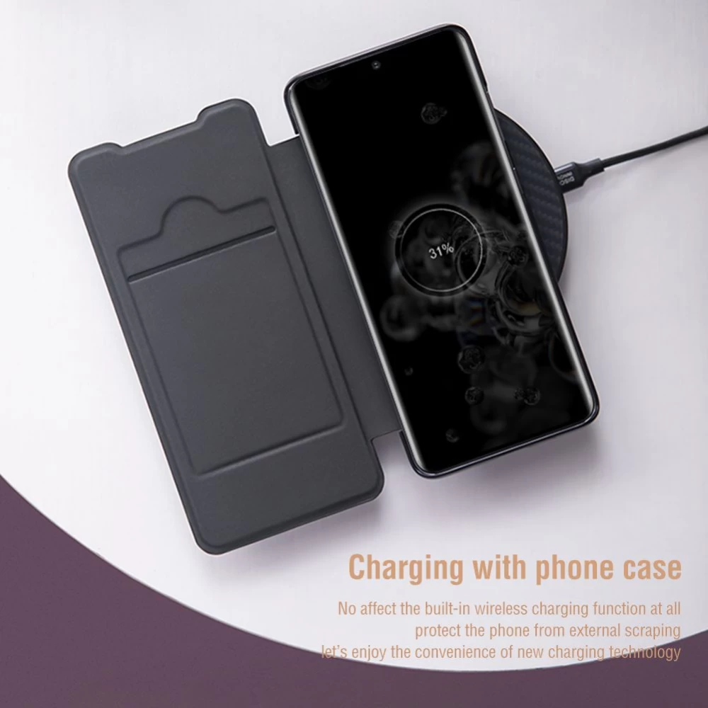 Samsung Galaxy S20 Ultra kaaned must Nillkin Ming Leather