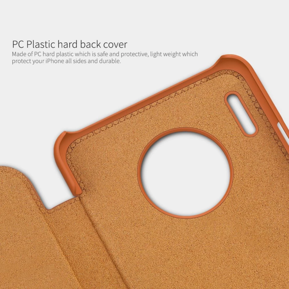 Huawei Mate 30 fodral röd Nillkin Qin Leather