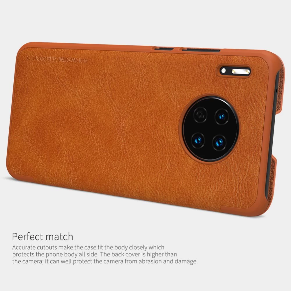 Huawei Mate 30 fodral röd Nillkin Qin Leather