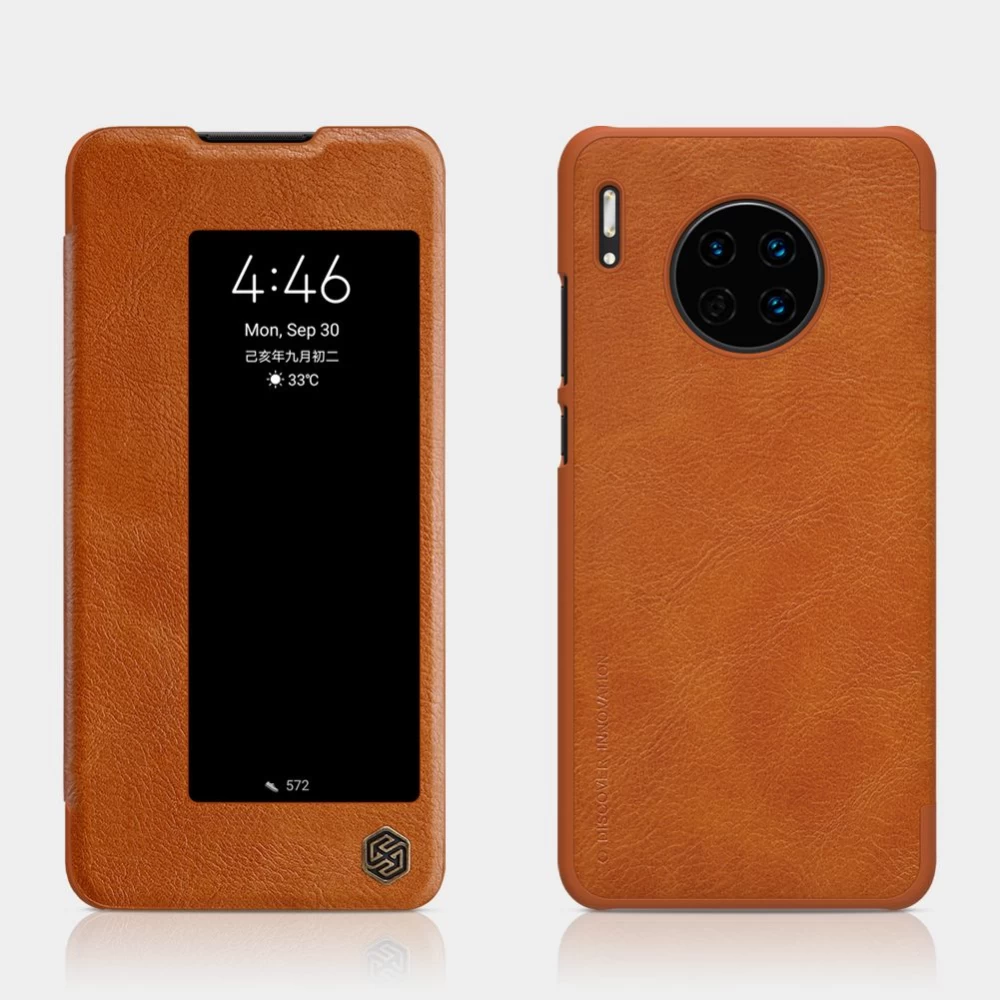 Huawei Mate 30 fodral röd Nillkin Qin Leather