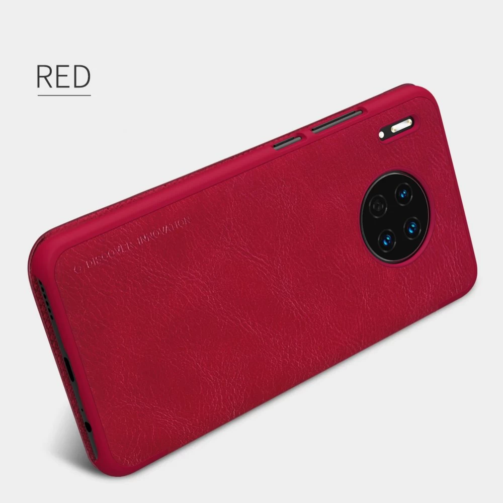 Huawei Mate 30 fodral röd Nillkin Qin Leather