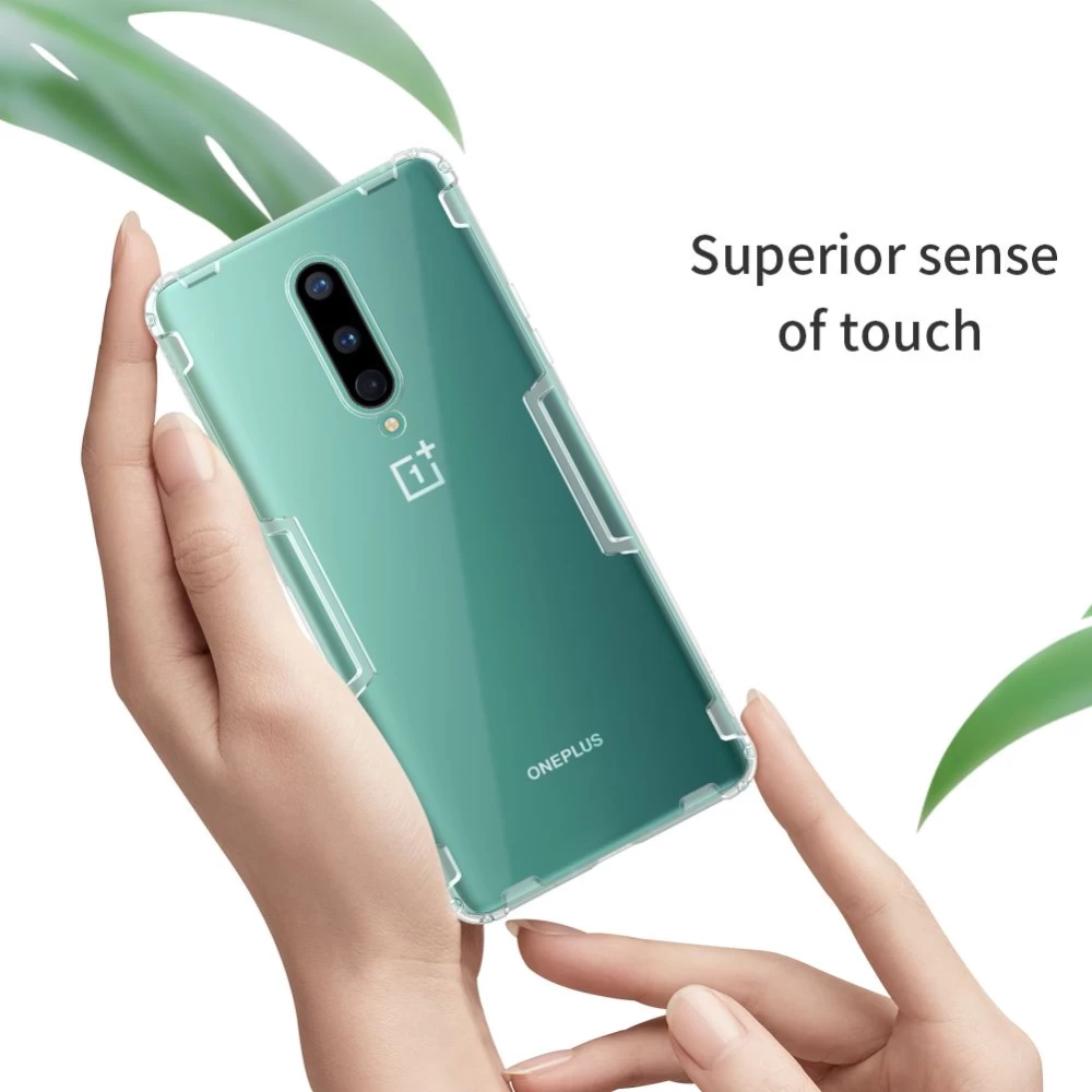 OnePlus 8 ümbris läbipaistev hall Nillkin TPU