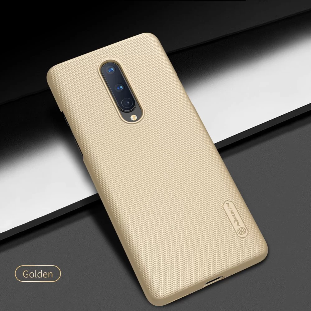 OnePlus 8 skal gyllene Nillkin Super Frosted Shield