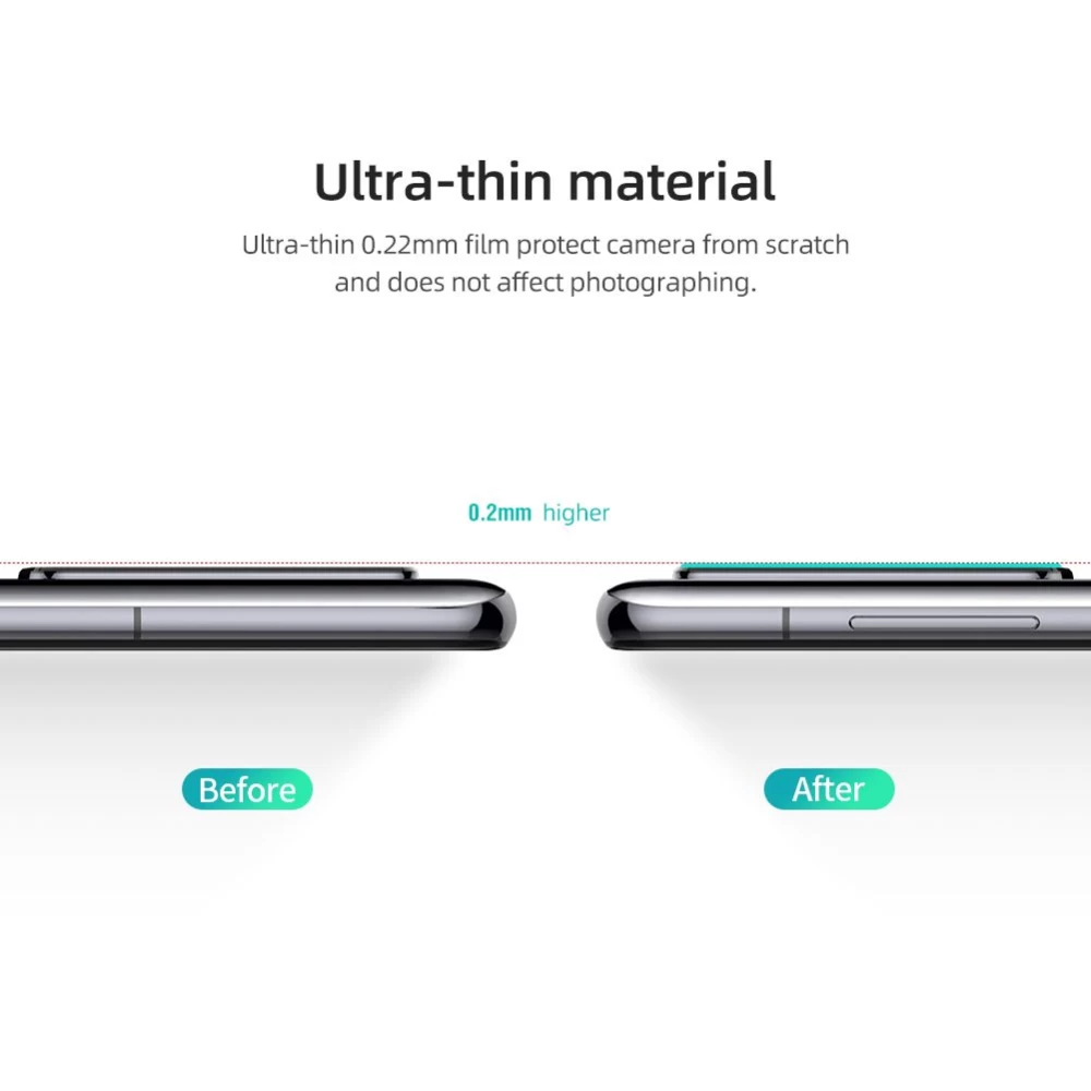 Huawei P40 apsauginis stiklas skaidrus Nillkin InvisiFilm Camera Shield