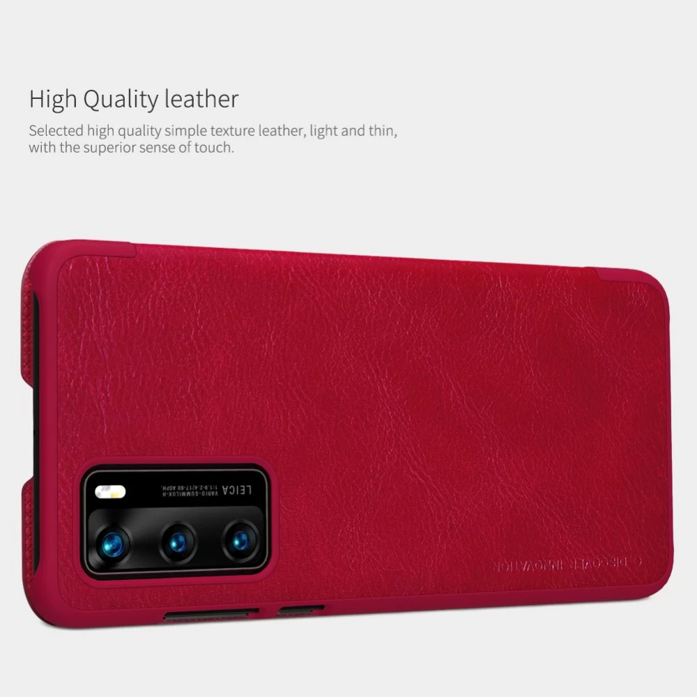 Huawei P40 suojakotelo ruskea Nillkin Qin Leather
