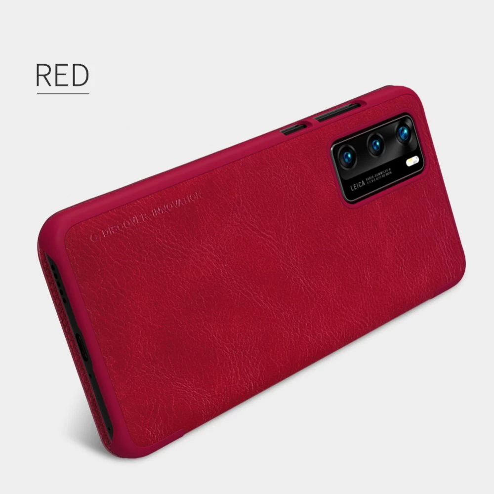 Huawei P40 suojakotelo ruskea Nillkin Qin Leather