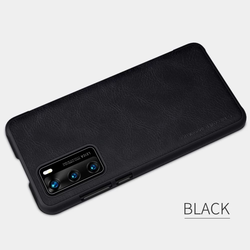 Huawei P40 suojakotelo ruskea Nillkin Qin Leather
