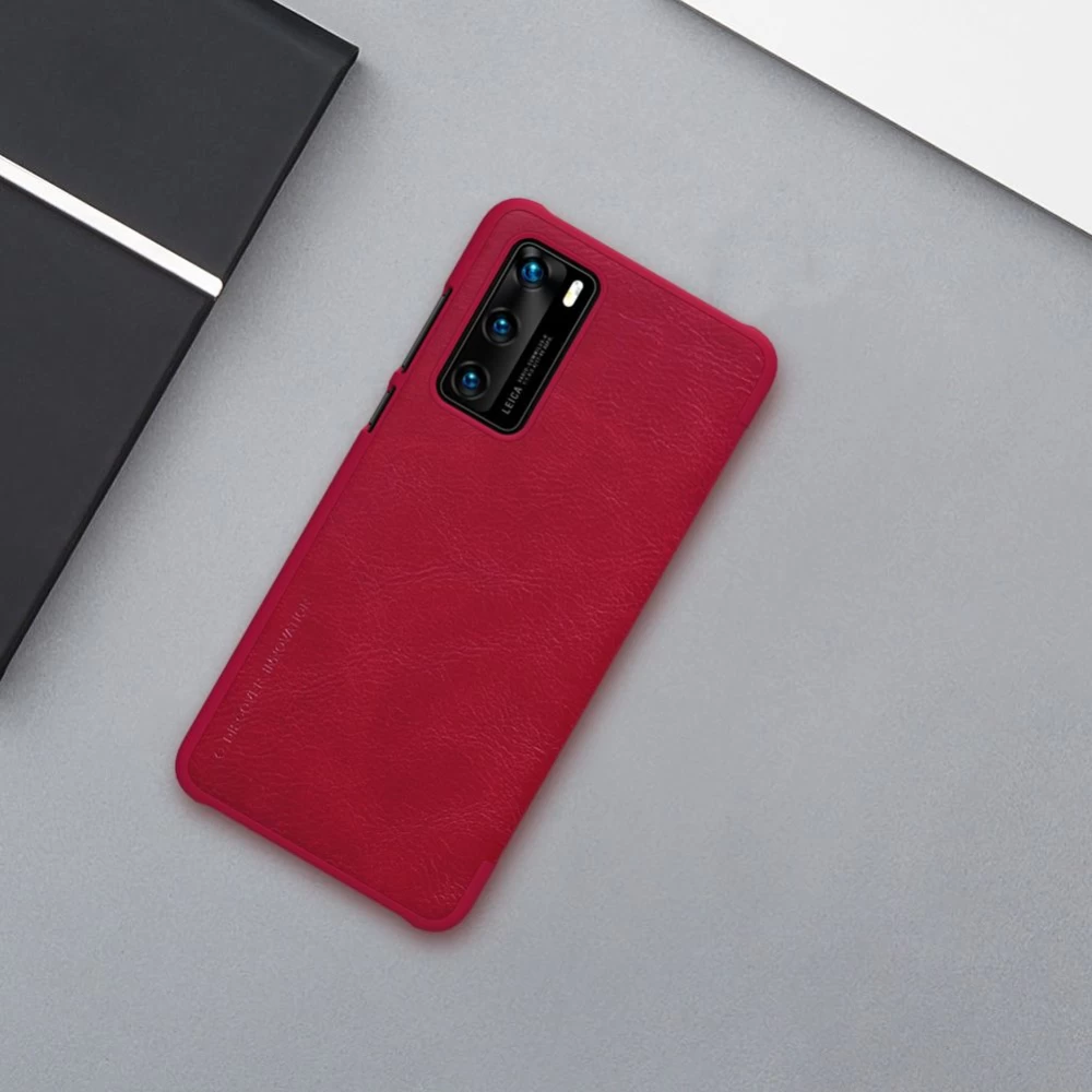 Huawei P40 suojakotelo ruskea Nillkin Qin Leather
