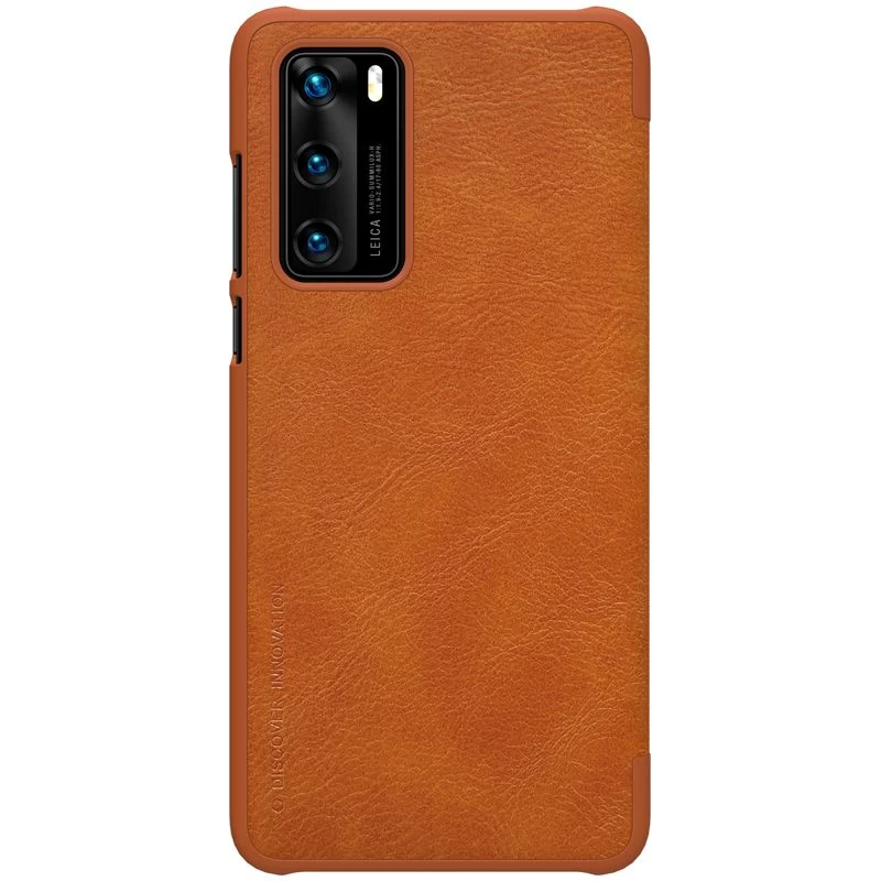 Huawei P40 suojakotelo ruskea Nillkin Qin Leather