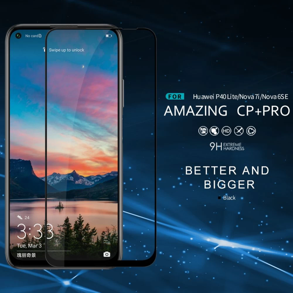 Huawei P40 Lite panssarilasi läpinäkyvä Nillkin CP+PRO Tempered Glass