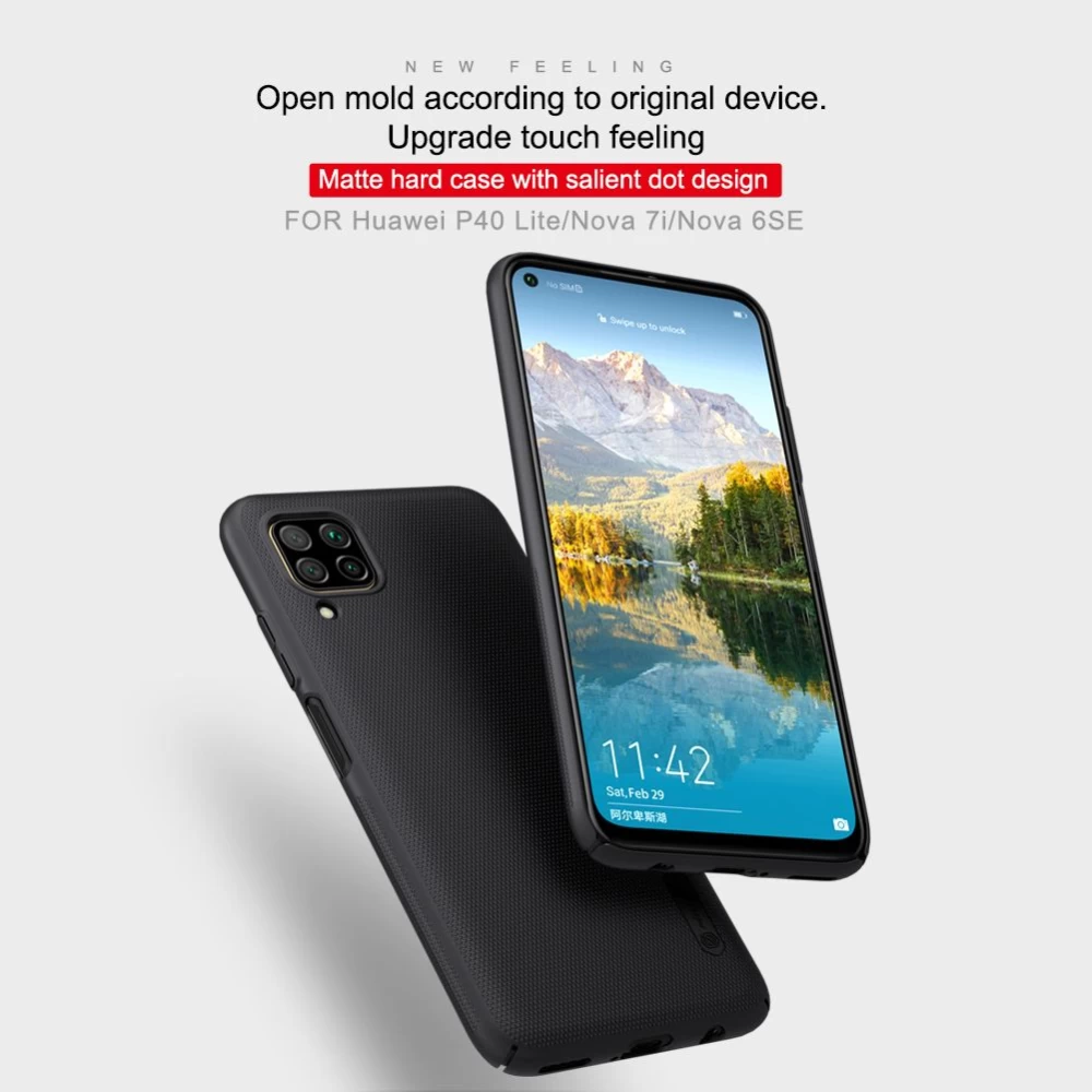 Huawei P40 Lite vāciņš zils Nillkin Super Frosted Shield