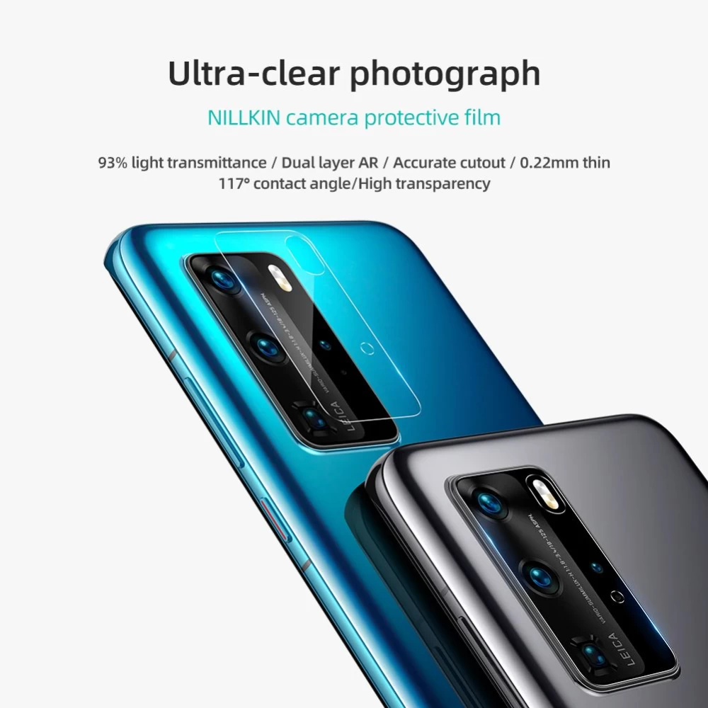 Huawei P40 Pro panssarilasi läpinäkyvä Nillkin InvisiFilm Camera Shield
