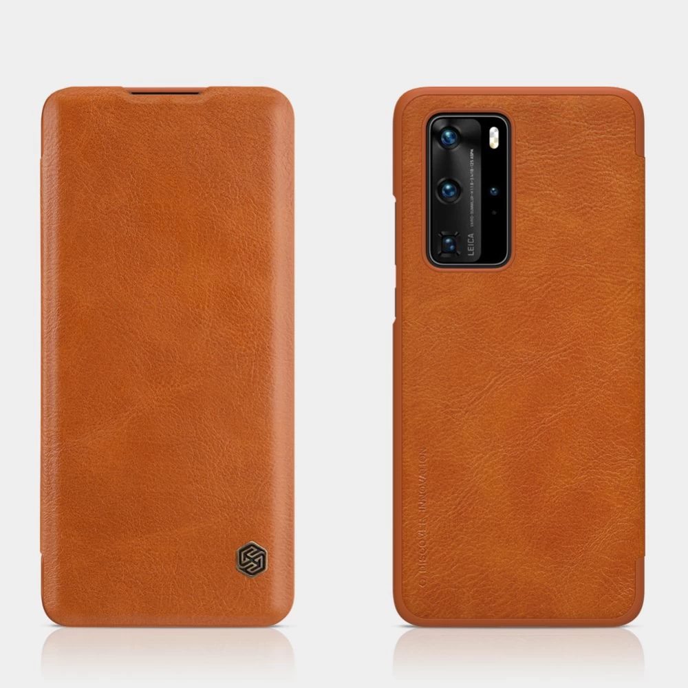 Huawei P40 Pro maciņš brūns Nillkin Qin Leather