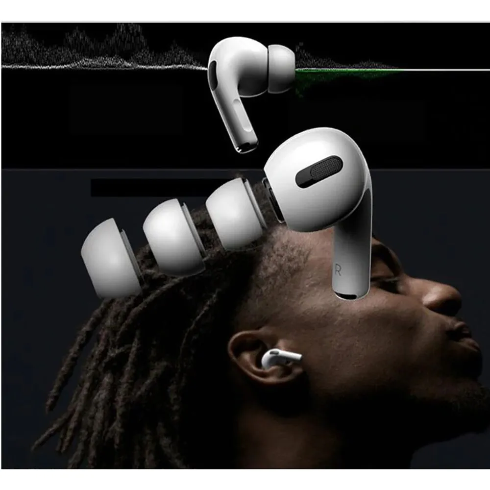 Apple AirPods Pro TECH-PROTECT EAR TIPS 3-PACK skal vit