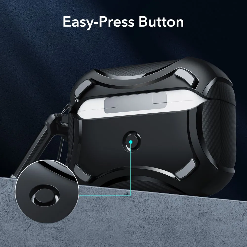 Apple AirPods Pro telefona vāciņš melns ESR CYBER ARMOR HALOLOCK MAGSAFE
