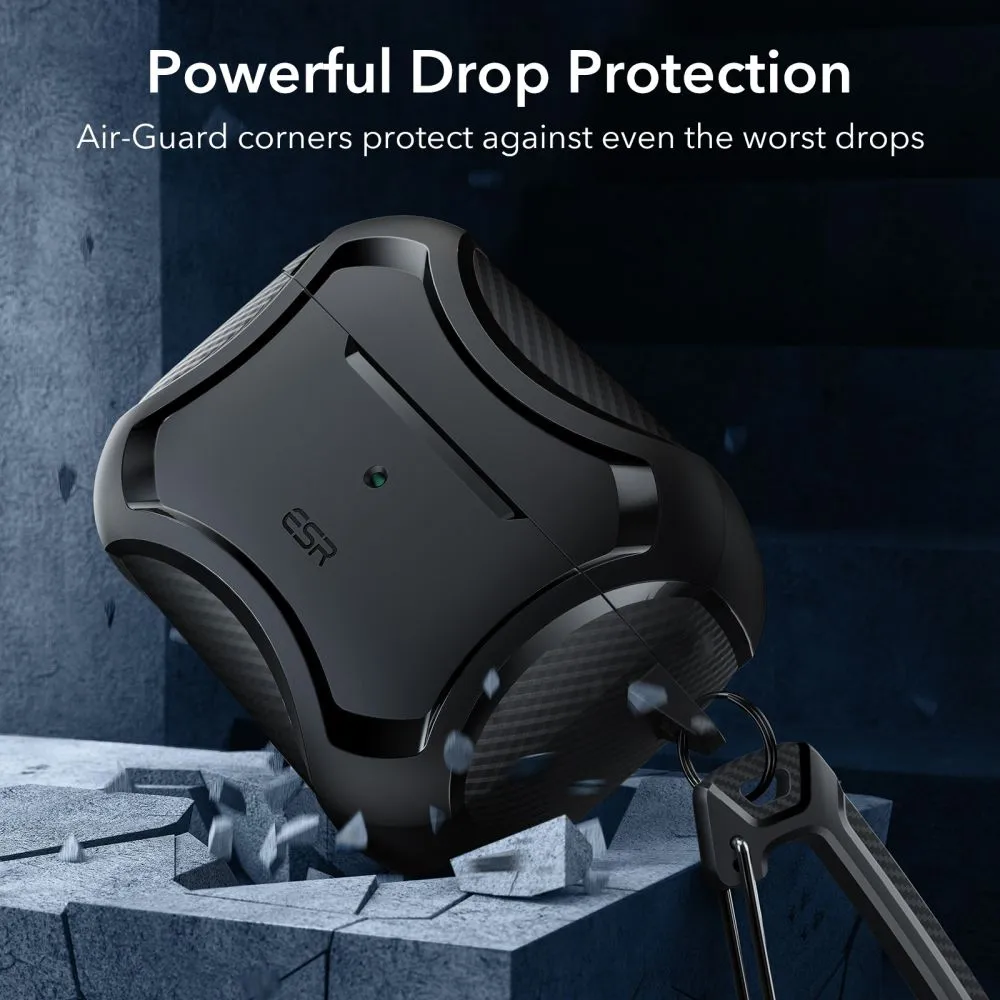 Apple AirPods Pro telefona vāciņš melns ESR CYBER ARMOR HALOLOCK MAGSAFE