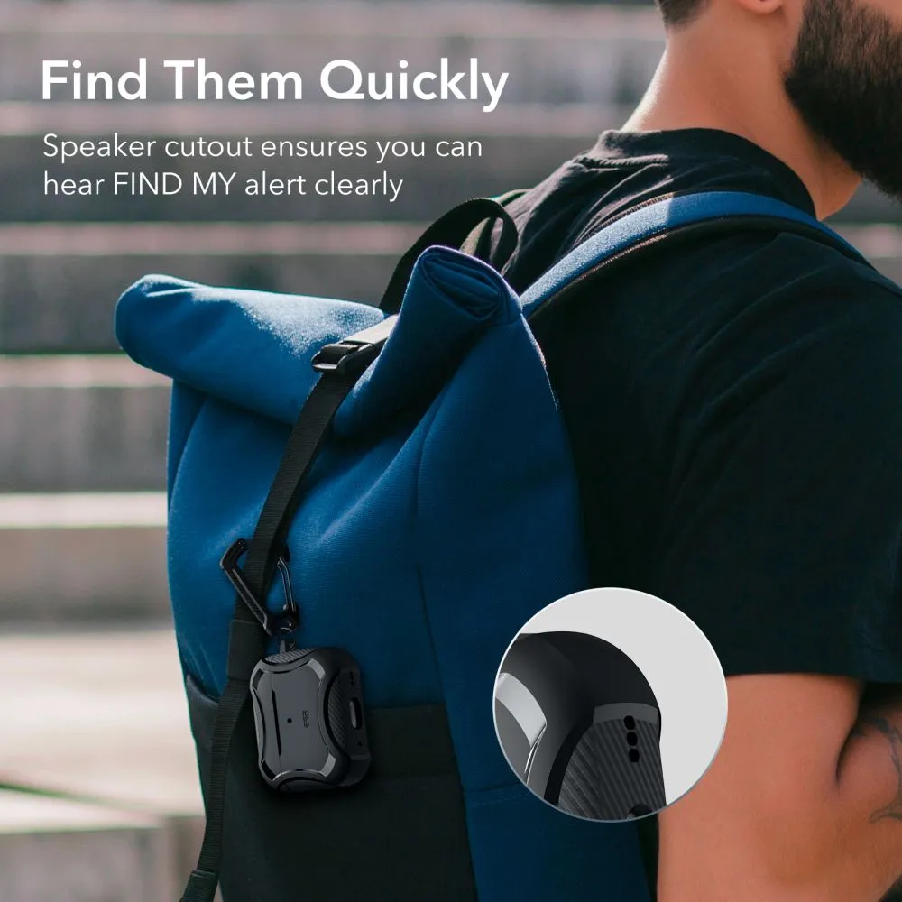 Apple AirPods Pro telefona vāciņš melns ESR CYBER ARMOR HALOLOCK MAGSAFE